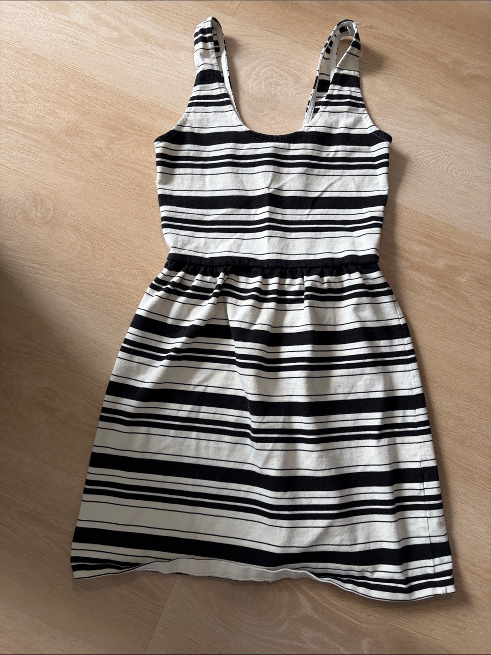 J. Crew Black and White Striped Tank mini Dress